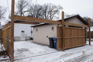 Top Hung Sliding Gate & Garage - Mint construction
